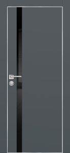 Межкомнатная дверь PX-8  AL кромка с 4-х ст. Графит
